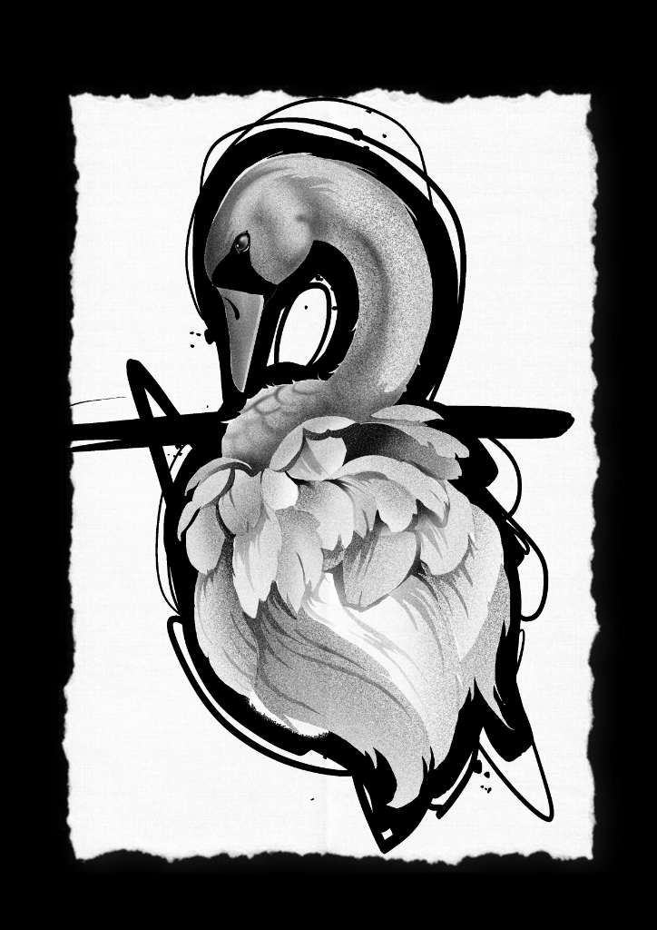 Flash tatouage flamant rose pivoine - Anne Bonny Ink